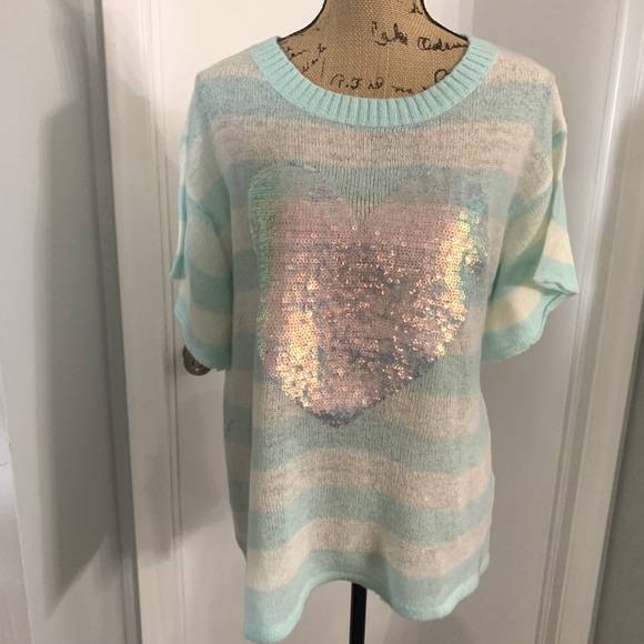Wildfox White Label Heart Sequin Sweater - Picture 3 of 7